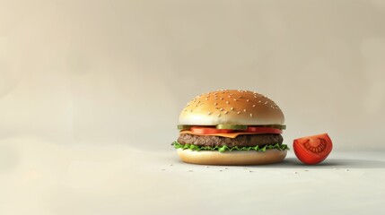 hamburger and tomato 