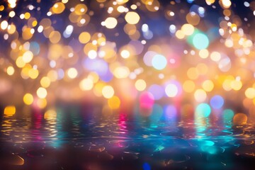 Lights reflecting in the water, creating a beautiful and dreamy effect