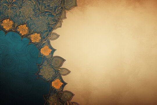 Islamic art background with copy space design