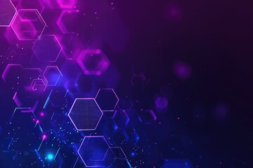 Futuristic Hexagon Network: Tech Presentation Background