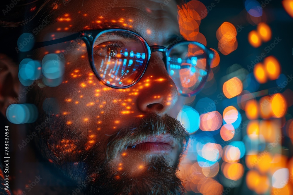 Poster a lively image capturing random spots of bokeh lights creating a charming and colorful background wi