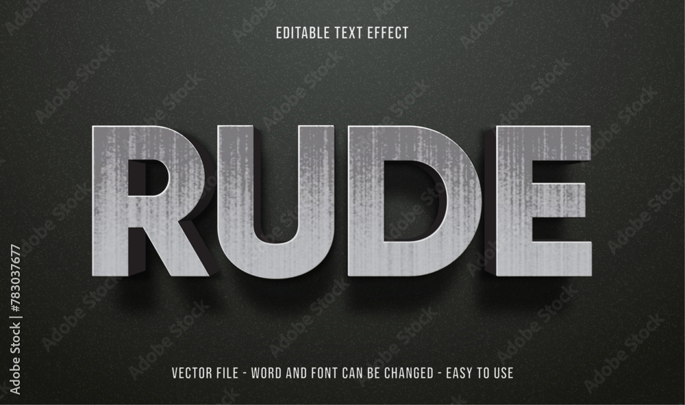 Poster grainy editable text effect, simple text style