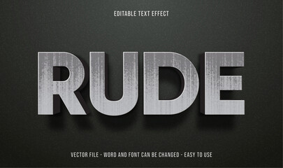 Grainy editable text effect, simple text style	