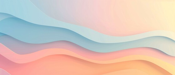 Pastel background, colorful abstract background, decoration flowing wave pattern yellow poster
