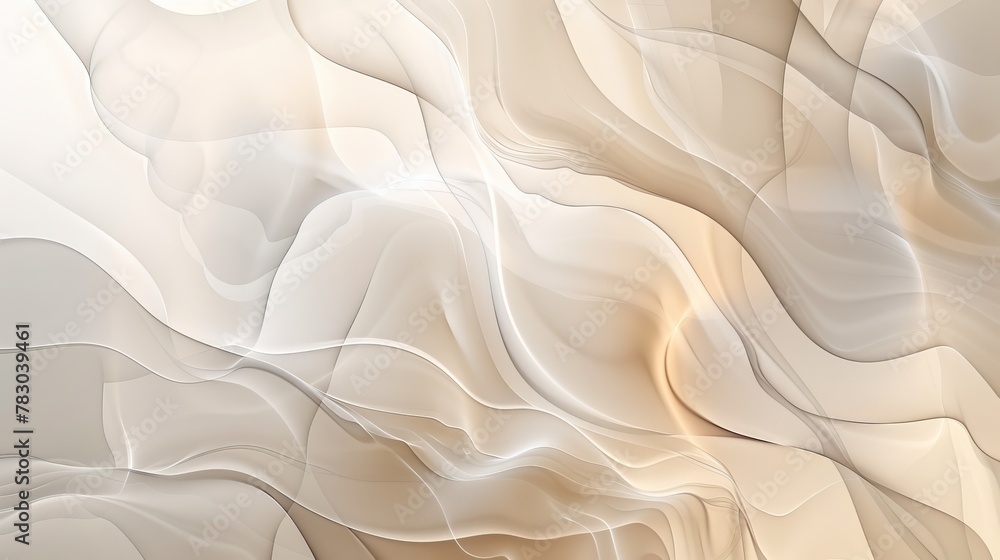 Poster abstract minimalist artwork with fluid lines and subtle curves