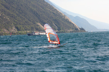 Yachts on the lake Garda