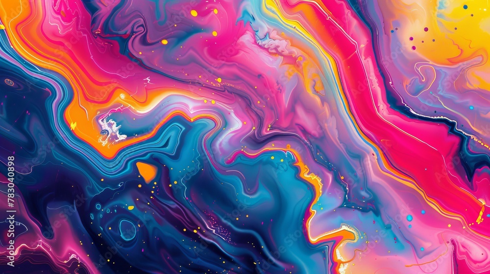 Poster bold and vibrant abstract pattern with dynamic colors