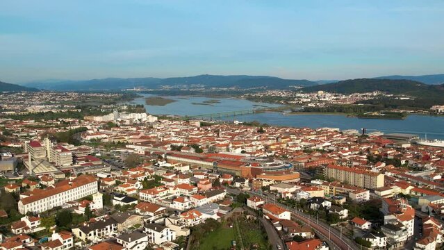 Aerial view of Viana do Castelo historic center