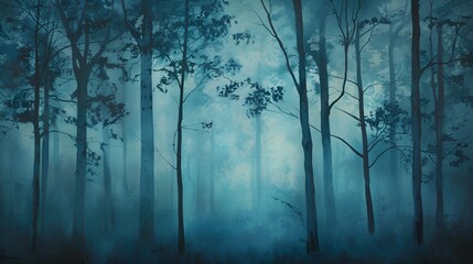 Obraz premium silhouettes of trees