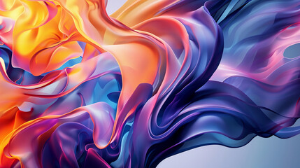 Fototapeta premium Vibrant abstract wave background. Colorful and dynamic design.
