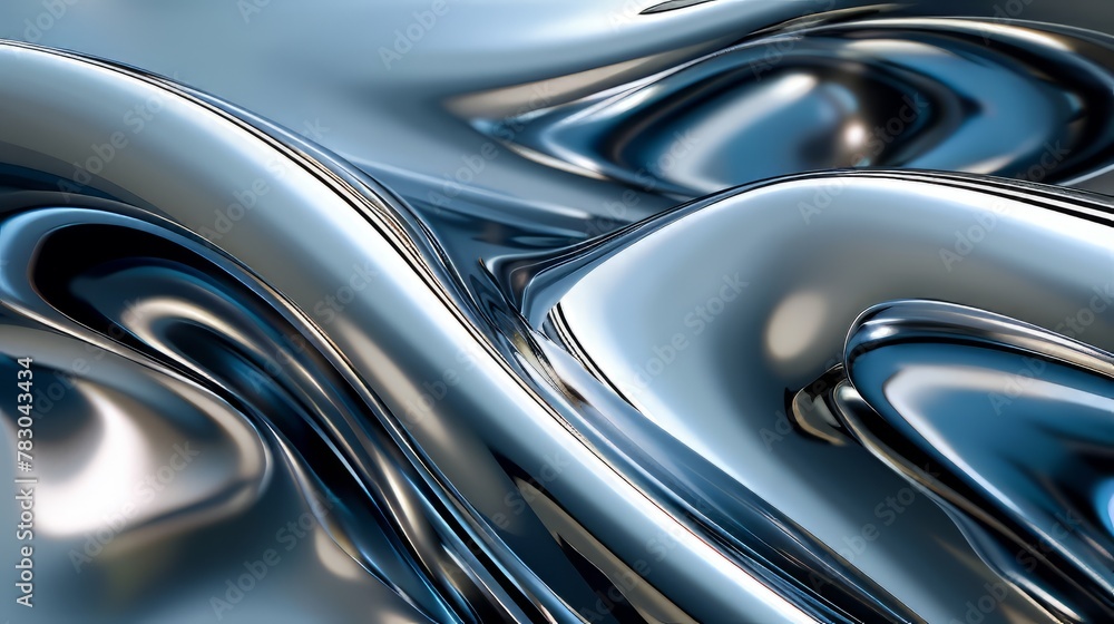 Poster dynamic chrome effect adding depth and dimension to graphic designs