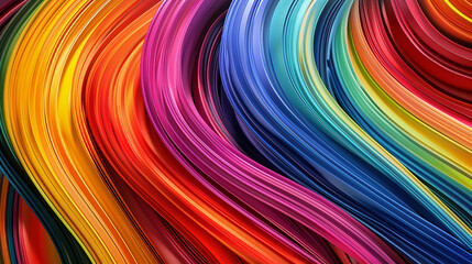 Colorful streaks intertwining in abstract line background. Vibrant design.