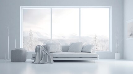 large luxury modern bright interiors Living room illustration