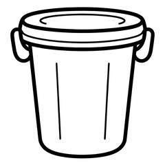 Simple vector icon of a trash bin, ideal for waste management designs.
