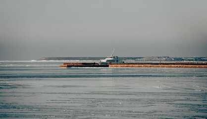 empty abandoned sea port in Ukraine