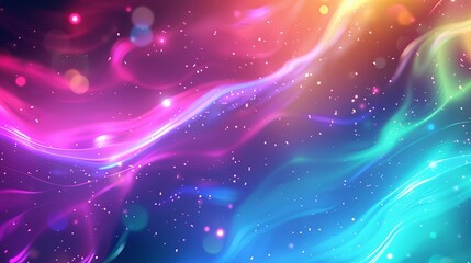 Obraz premium Holo abstract background with vibrant neon colors and gradients