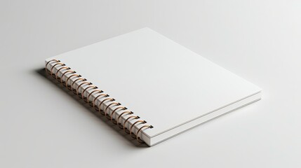 Kraft Paper Notebook with Pencil on White Surface