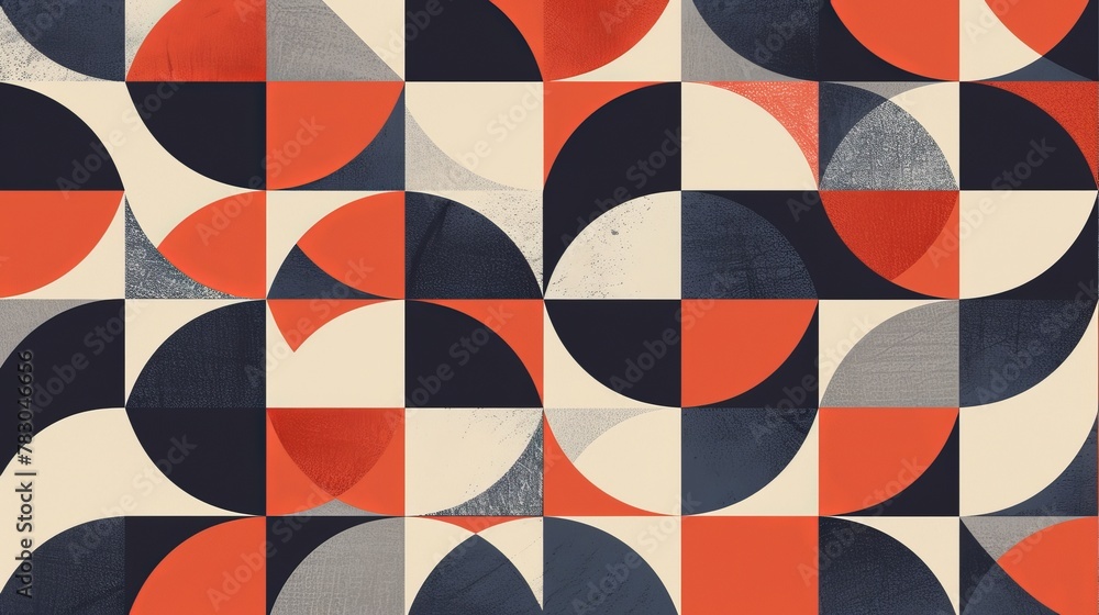 Poster minimalist geometric pattern design with a modern twist