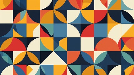 Minimalist geometric pattern design with repeating geometric elements