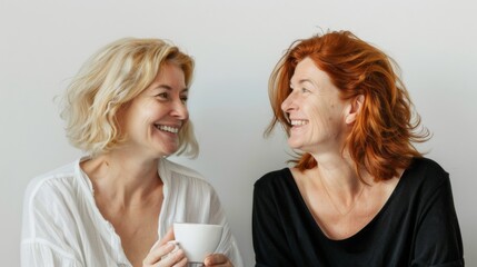 Obraz na płótnie Canvas Two Women Sharing Laughter