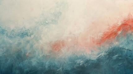 Fototapeta premium Tranquil design with abstract composition background painted in hues of red and blue.