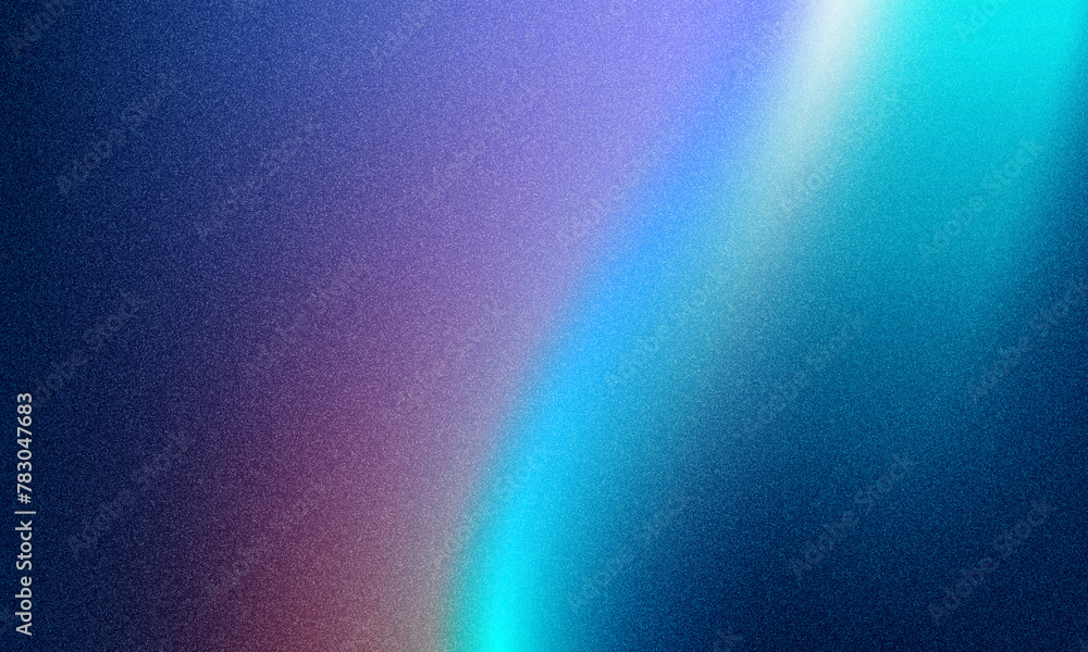 Poster grainy color gradient holographic background. purple and blue glowing noise grunge texture. blurred 