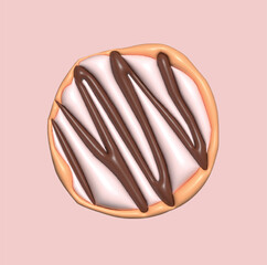 Obraz premium Donute cake with chocolate