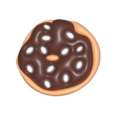 Vector chocolate icon of donuts