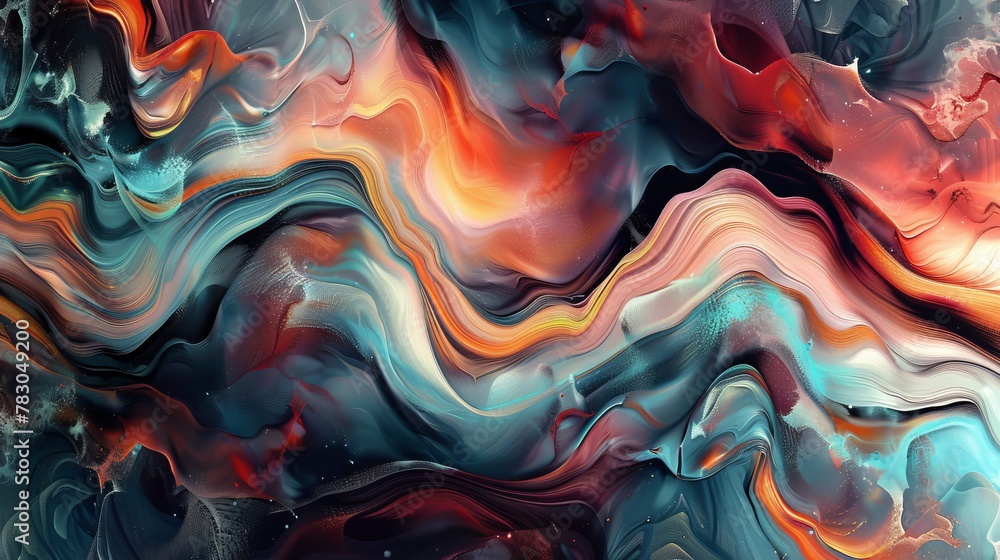 Poster vivid dispersion texture with dynamic swirls and captivating movement