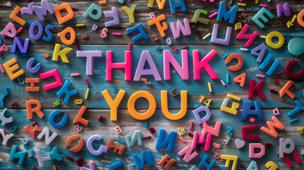 A Colorful Thank You Message