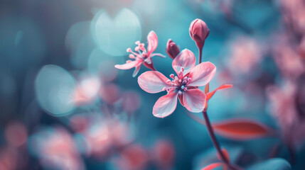 Closeup of a flower with a blurry background.Fashion photography