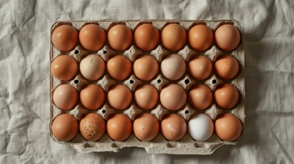 A Carton of Mixed Eggs