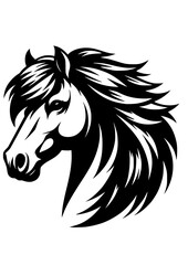 Horse Head Svg, Horse Svg, Stallion Svg, Horse Lover, Vector Cut File for Cricut, Silhouette, SVG, PNG, JPG