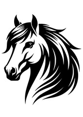 Horse Head Svg, Horse Svg, Stallion Svg, Horse Lover, Vector Cut File for Cricut, Silhouette, SVG, PNG, JPG