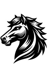 Horse Head Svg, Horse Svg, Stallion Svg, Horse Lover, Vector Cut File for Cricut, Silhouette, SVG, PNG, JPG