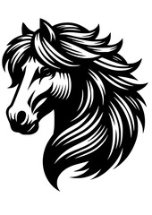 Horse SVG, Horse Head SVG, Horse Silhouette, Horse Head Clipart, Horse Cricut, Animal SVG, JPG, PNG