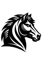 Horse Head Svg, Horse Svg, Stallion Svg, Horse Lover, Vector Cut File for Cricut, Silhouette, SVG, PNG, JPG