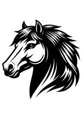 Fototapeta na wymiar Horse SVG, Horse Head SVG, Horse Silhouette, Horse Head Clipart, Horse Cricut, Animal SVG, JPG, PNG