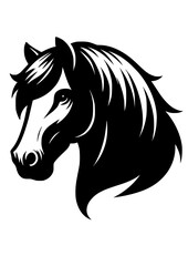 Horse Head Svg, Horse Svg, Stallion Svg, Horse Lover, Vector Cut File for Cricut, Silhouette, SVG, PNG, JPG