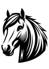 Fototapeta na wymiar Horse svg, horse head svg, horse silhouette, horse lover svg, horseshoe svg, animal svg, horse riding svg, cricut silhouette cut files, SVG, JPG, PNG