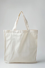 White  shopping bag on white background