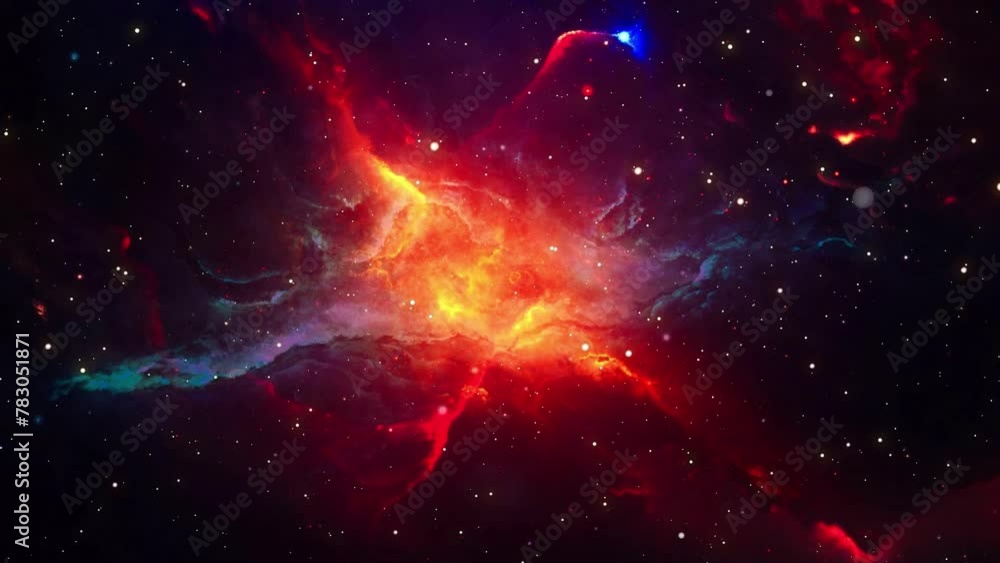 Poster galaxy and nebula. abstract space background. endless universe with stars and galaxies in outer spac