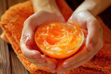 Indulgent Paraffin Spa Treatment for Soft Skin: Woman's Hand Immersed in Warm Paraffin Wax Bowl