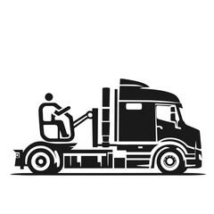 Cargo Truck 🚚 transportation, delivery, boxes. Fast delivery or logistic transport. Easy colour change. City commercial delivery truck template. Vector isolated on white background 