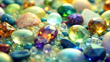 abstract background of their gems of different colors