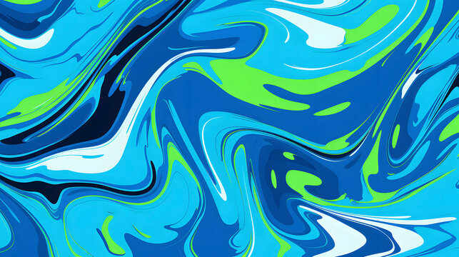 Artistic green paint swirl flow abstract graphic poster web page PPT background