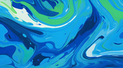 Artistic green paint swirl flow abstract graphic poster web page PPT background