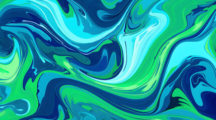 Obraz premium Artistic green paint swirl flow abstract graphic poster web page PPT background