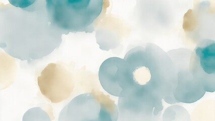 Hazy watercolor splashes of pastel Gray Teal Gold and white Background