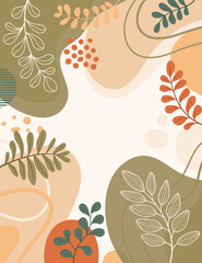 banner frame flower Spring background with beautiful. flower background for design. Colorful background with tropical plants.